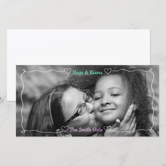 ハートと線縁ど白 (正面/裏面)