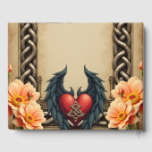 ハートと翼を持つケルトの優雅さ。 ゲストブック (裏面)