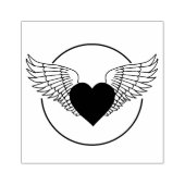 ハートと翼 ラバースタンプ (インプリント)
