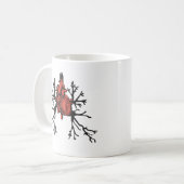 ハートと肺 コーヒーマグカップ (正面左)