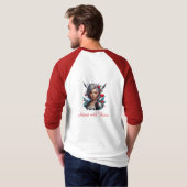 ハートと胸部 Tシャツ (裏面フル)