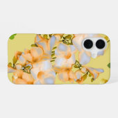 ハートと花のエレガントなスマホケース iPhone 16ケース (裏面横)