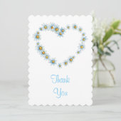ハートと花のエレガントサンキューカード サンキューカード (スタンド正面)