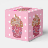 ハートと花のカップケーキ フェイバーボックス (裏面サイド)