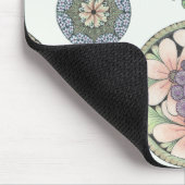 ハートと花のドゥードルアートマウスマット。 マウスパッド (コーナー)