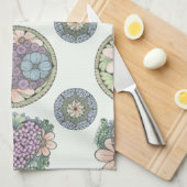 ハートと花のドードアート キッチンタオル (四つ折り)