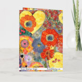 ハートと花のバレンタインデーカード カード (裏面)