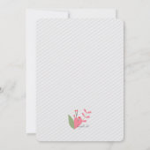 ハートと花の招待状 招待状 (裏面)