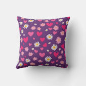 ハートと花の枕 クッション (裏面)