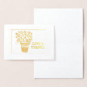 ハートと花の配置フレーム 箔カード (ディスプレー)