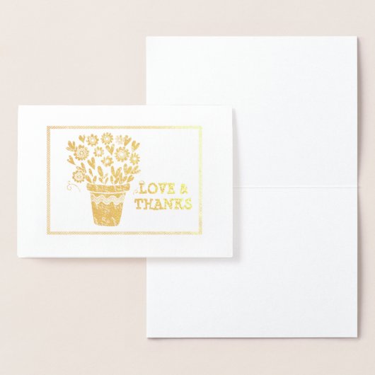 ハートと花の配置フレーム 箔カード (ディスプレー)