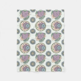 ハートと花は毛布ドードル。 フリースブランケット