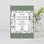 ハートと花びら：感謝のバレンタインの挨拶 シーズンカード (スタンド正面)