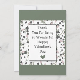 ハートと花びら：感謝のバレンタインの挨拶 シーズンカード