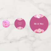 ハートと花オンバラ結婚金ゴールド コンフェッティ (正面)