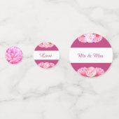 ハートと花オンバラ金ゴールド結婚&ホワイト コンフェッティ (正面)