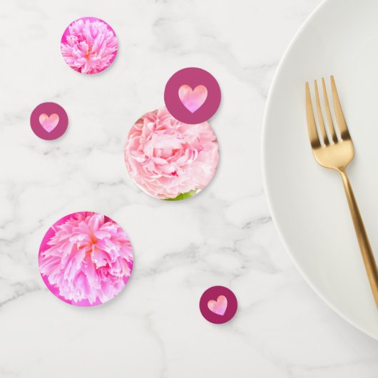 ハートと花オンバラ金ゴールド コンフェッティ (グループ)