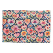 ハートと花ガールズルーム 枕カバー (裏面)