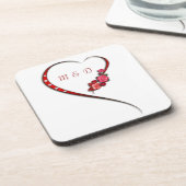 ハートと花コースター コースター (左側)