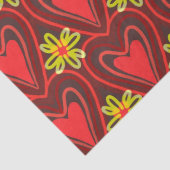 ハートと花ティッシュペーパー 薄葉紙 (詳細)