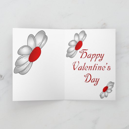 ハートと花バレンタインデー シーズンカード (内部)