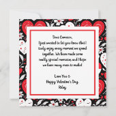 ハートと花写真バレンタインデー (裏面)