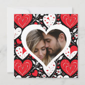 ハートと花写真バレンタインデー (正面)