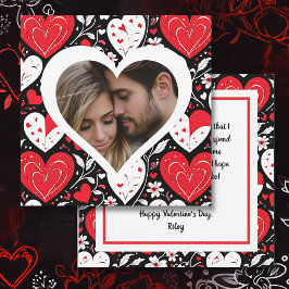 ハートと花写真バレンタインデー