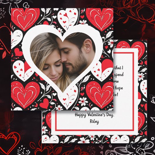 ハートと花写真バレンタインデー