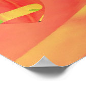 ハートと花日が差すことの色 ポスター (角)