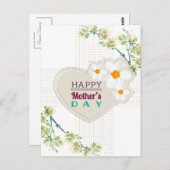 ハートと花母の日はがき ポストカード (正面/裏面)