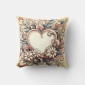 ハートと花装飾用クッション クッション (正面)