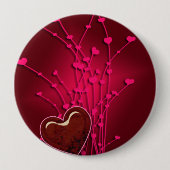 ハートと花4"ボタン 缶バッジ (正面)