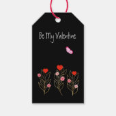 ハートと花 ギフトタグ (正面)