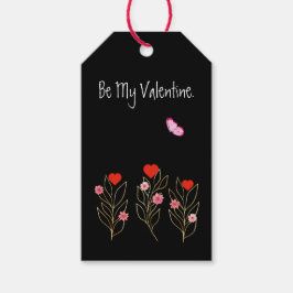 ハートと花 ギフトタグ