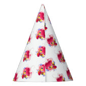 ハートと花 パーティーハット (裏面)