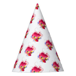 ハートと花 パーティーハット