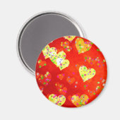 ハートと花 マグネット (正面/裏面)