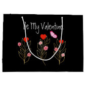 ハートと花 ラージペーパーバッグ (裏面)