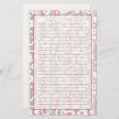 ハートと花 便箋 (正面/裏面)