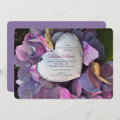 ハートと花 招待状 (正面/裏面)