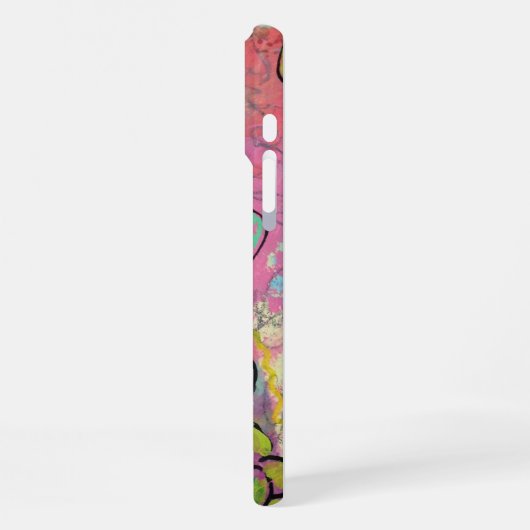 ハートと花 iPhoneケース (左側面)