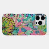 ハートと花 iPhoneケース (裏面横)