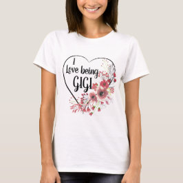 ハートと花 Tシャツ