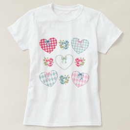 ハートと花 Tシャツ