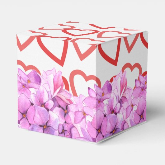 ハートと花for私のバレンタインデーのお願いボックス フェイバーボックス (裏面サイド)