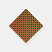 ハートと虹のパターン スタンダードカクテルナプキン (角)