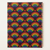 ハートと虹のパターン プランナー手帳 (裏面)