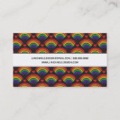 ハートと虹のパターン 名刺 (裏面)