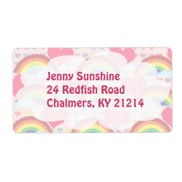 ハートと虹ラベル ラベル